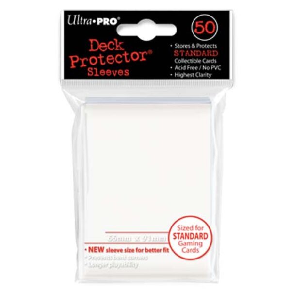 Protèges Cartes 50 pièces - Blanc - Standard