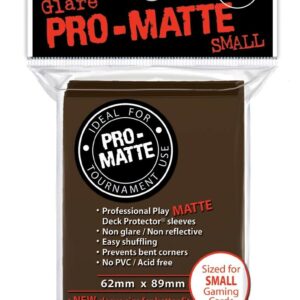 Protèges Cartes 60 pièces – Marron – PRO-MATTE – Small