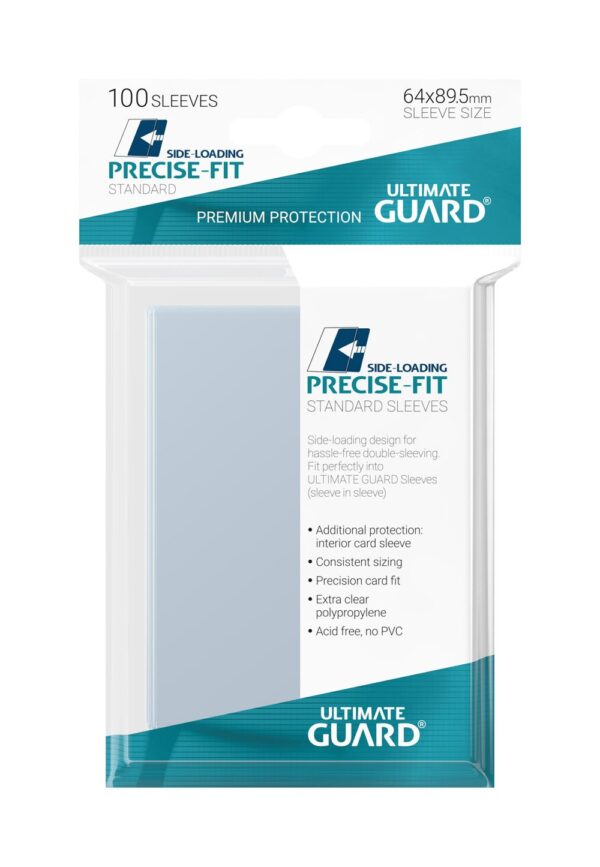 Protèges Cartes 100 pièces - Side-Loading Precise-Fit - Standard - Transparent