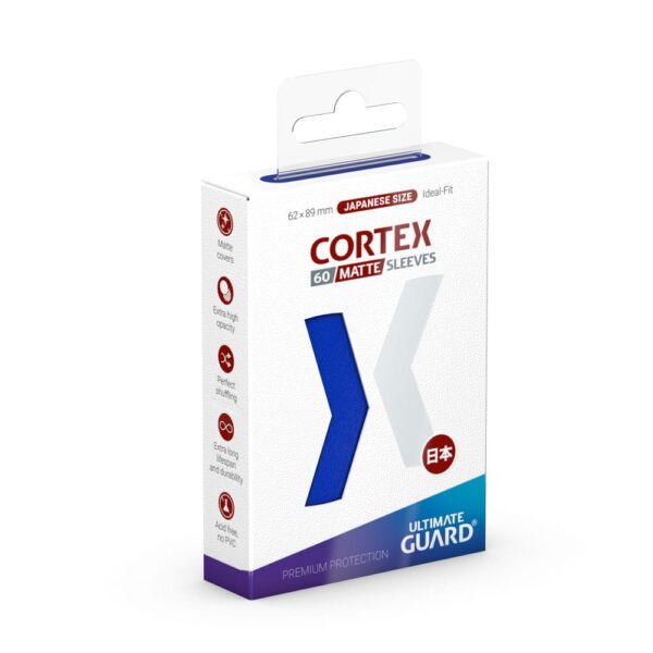 Protèges Cartes 60 pièces - Cortex - Japonais - Bleu Matte