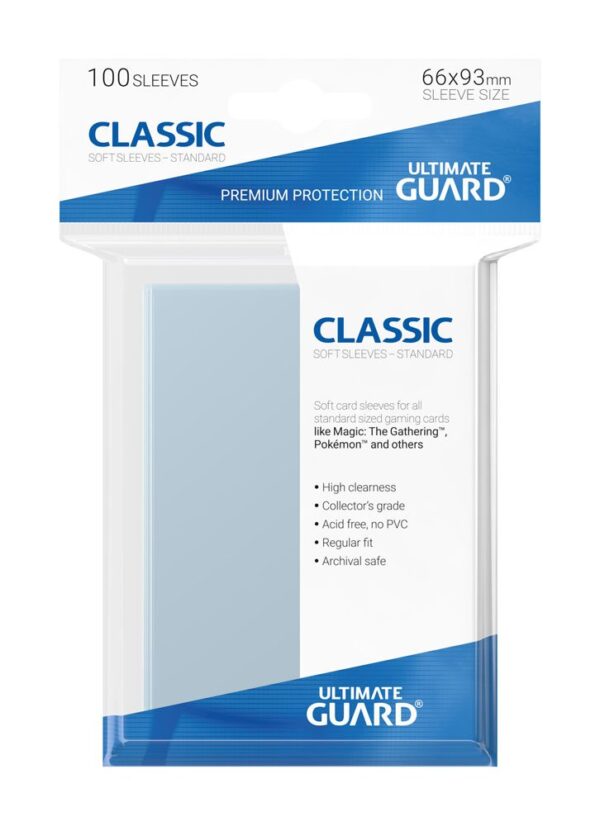 Protèges Cartes 100 pièces - Classic - Standard - Transparent